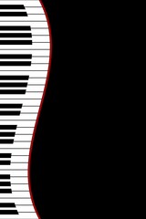 Piano illustration. Concert/event poster, flyer, background etc. Design element for notices, announcements, posters, flyers, handbills, stationery, websites & more.