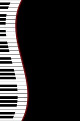 Naklejka premium Piano illustration. Concert/event poster, flyer, background etc. Design element for notices, announcements, posters, flyers, handbills, stationery, websites & more.