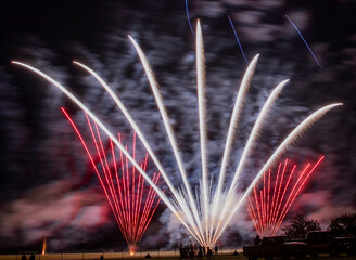 Fireworks in the night sky