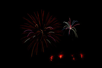 Fireworks in the night sky