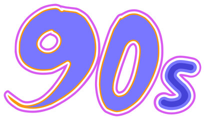 Retro pop 90s Y2k cultured Illustration Elements Sticker