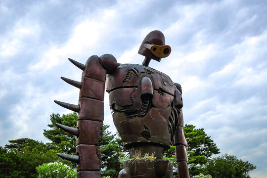 Ghibli Museum Mitaka Robot Soldier on the rooftop in Mitaka, Tokyo, Japan. June 13, 2024