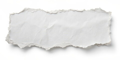 Fototapeta premium Torn white paper on white background, graphic resource, ripped, torn, paper, white, blank, background, abstract, texture