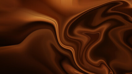 4K Abstract Texture waves of hot chocolate. Deliciously tasty liquid hot chocolate with lava backdrop.