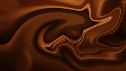 4K Abstract Texture waves of hot chocolate. Deliciously tasty liquid hot chocolate with lava backdrop.