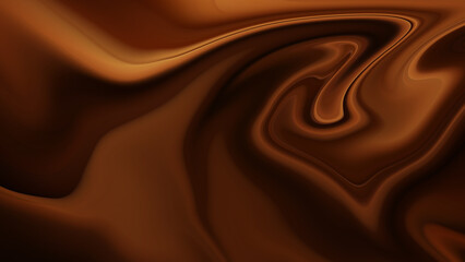 4K Abstract Texture waves of hot chocolate. Deliciously tasty liquid hot chocolate with lava backdrop.