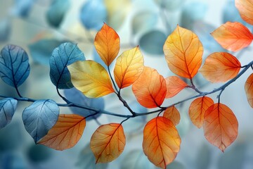 Fototapeta premium A top-view flatlay adorned with defocused purple flowers and a vibrant rainbow flower set, offering a captivating background to showcase your products