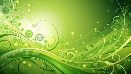Green abstract background with swirls and gradients , green, abstract, background, design, texture, pattern, artistic, vibrant