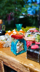 Large Assortment of Various Sushi Rolls