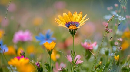 Gazania Flowers in the Meadow