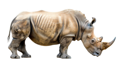 Rhino rhinoceros on transparent background