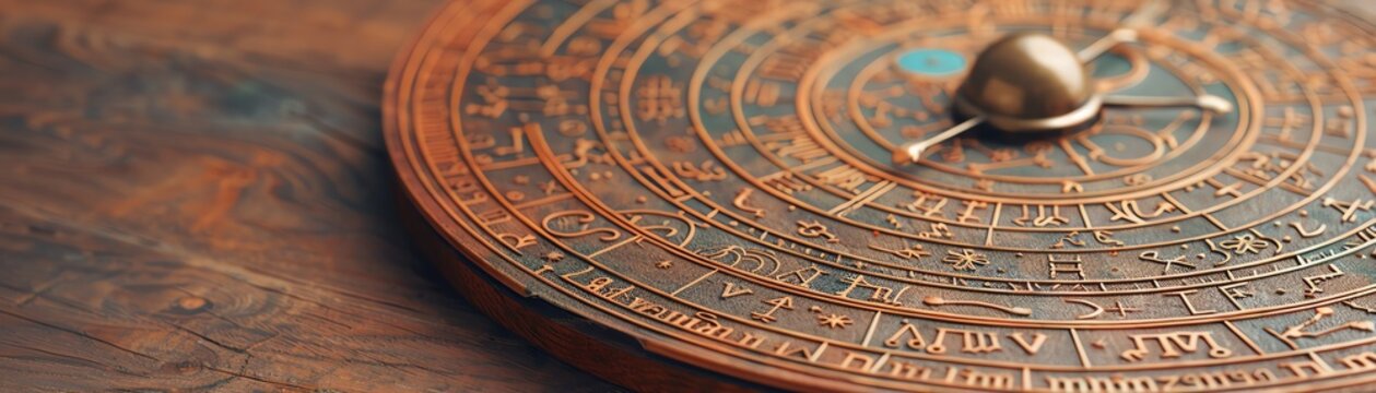 Closeup of a horoscope page in an astrology book, horoscope reading, zodiac insights