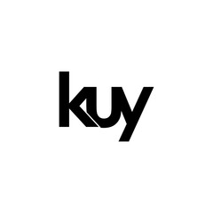 kuy typography letter monogram logo design