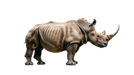 Fototapeta premium Rhino rhinoceros on transparent background