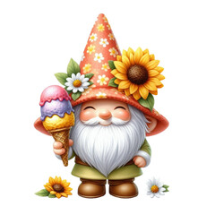 Naklejka premium Gnome Clipart, Lychee Gnome Png