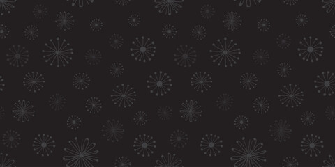 Scandinavian botanical illustration background. Seamless pattern.Vector. 北欧風有機的なイラストパターン