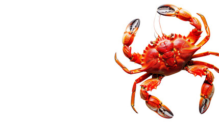 Seafood dish, Boiled Serrated mud crab on white background