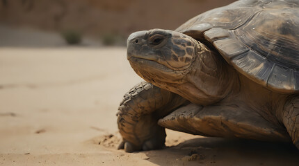 Obraz premium a turtle that is sitting on the sand