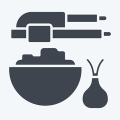 Icon Garlic Press. related to Kitchen Tool symbol. glyph style. simple design illustration