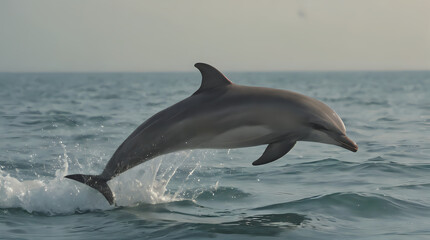 dolphin jumping out of the water with its mouth open