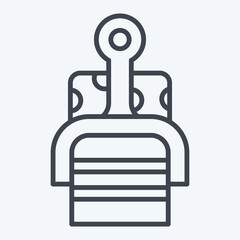 Icon Cheese Slicer. related to Kitchen Tool symbol. line style. simple design illustration