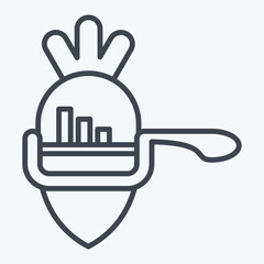 Fototapeta premium Icon Vegetable Peeler. related to Kitchen Tool symbol. line style. simple design illustration