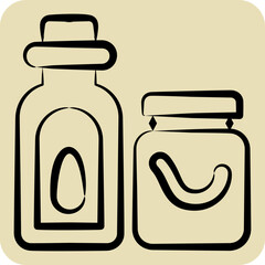 Icon Seasoning. related to Kitchen Tool symbol. hand drawn style. simple design illustration
