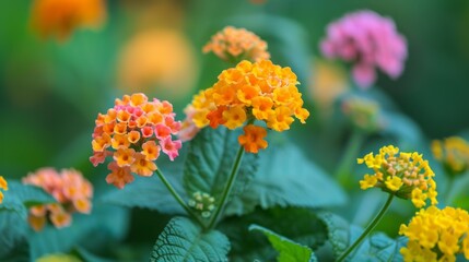 Lantana Flowers in the Garden