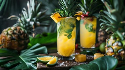 A tropical-themed cooking class, including lessons on crafting the perfect summer cocktails
