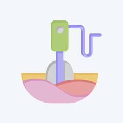 Fototapeta premium Icon Hand Blender. related to Kitchen Tool symbol. flat style. simple design illustration