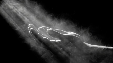 hands of the person in prayer Concept.