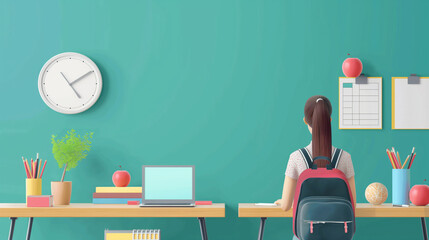 Teacher Planning - A teacher planning lessons and activities for the new school year, back to school, hd, dedicated with copy space