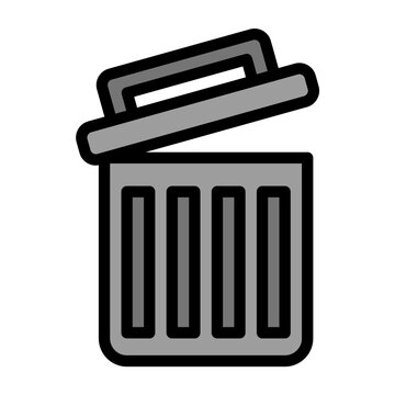 recommend clip art: bin icon color or logo illustration outline black filled style