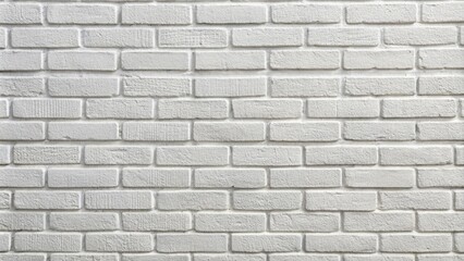 Fototapeta premium Minimalist white brick wall texture with subtle gray mortar lines creating a clean, modern, and neutral background for design and creative projects.