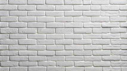 Fototapeta premium Minimalist white brick wall texture with subtle gray mortar lines creating a clean, modern, and neutral background for design and creative projects.
