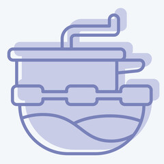 Icon Food Mill. related to Kitchen Tool symbol. two tone style. simple design illustration