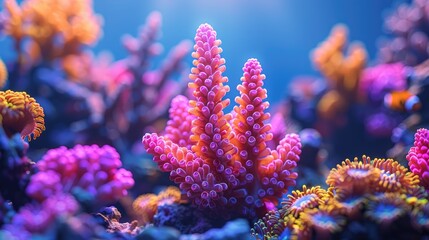 Fototapeta premium Captivating ultra 4k, 8k colorful background resembling a vibrant coral reef, 