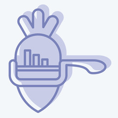 Icon Vegetable Peeler. related to Kitchen Tool symbol. two tone style. simple design illustration