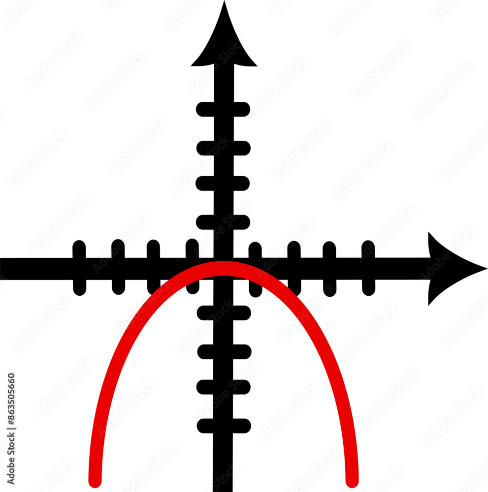 Poster axis line icon, hyperbola, coordinate geometry icon. replaceable vector design.