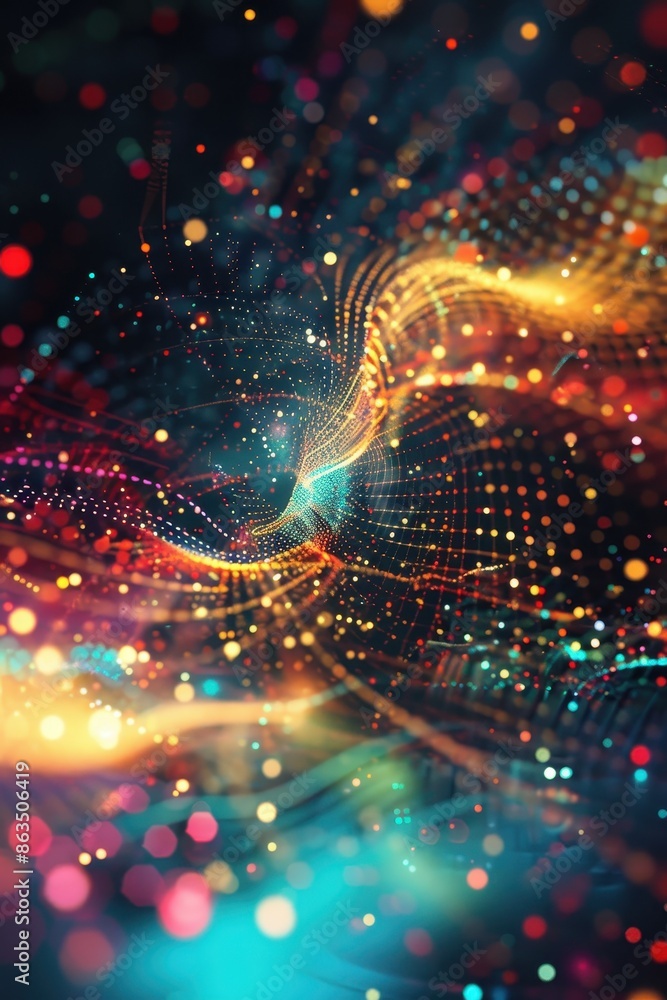 Poster an abstract representation of digital transformation