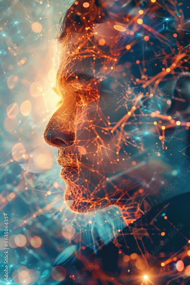 Poster an abstract representation of digital transformation