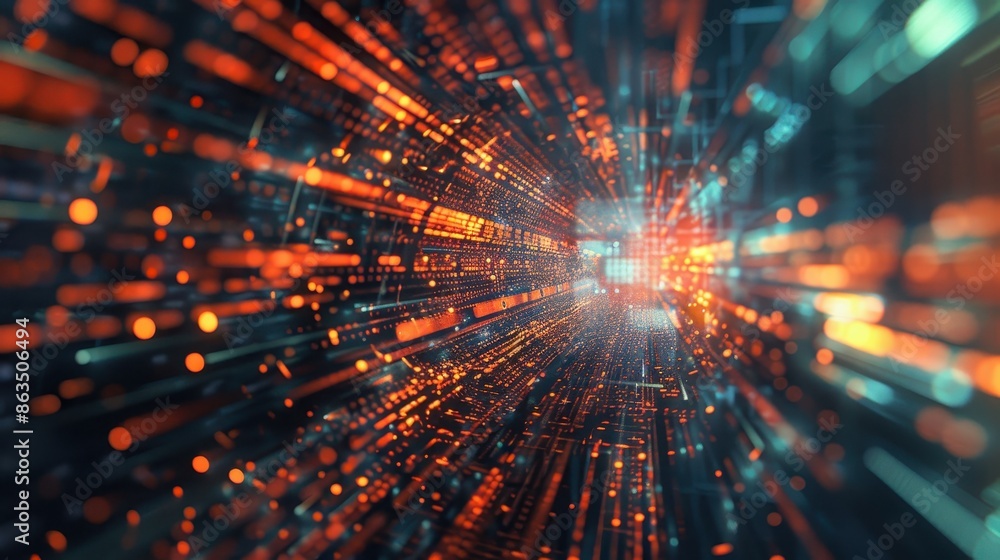 Poster an abstract representation of digital transformation
