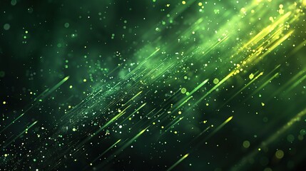 A green background with green and white specks