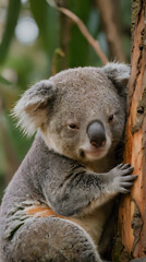 Fototapeta premium a koala bear that is sitting on a tree
