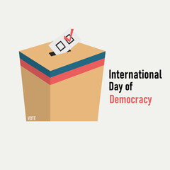 vector graphic of International Day of Democracy good for national International Day of Democracy celebration. flat design. flyer design.flat illustration.