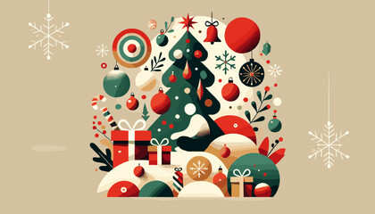 Christmas image concept. Vector illustration.