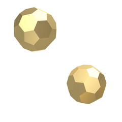 The Gold ball png for luxury decor concept 3d rendering.