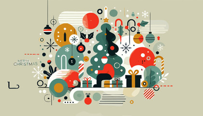 Christmas image concept. Vector illustration.