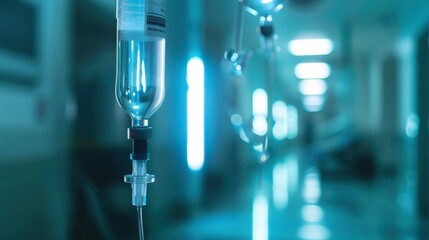 Fototapeta premium medical intravenous IV drip
