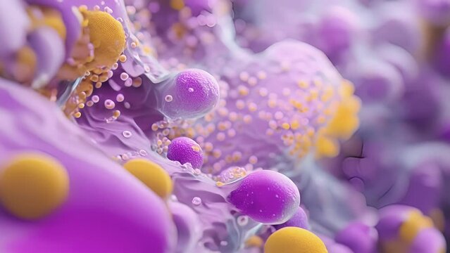 Cluster of insulin receptors on liver cells displaying the crucial role of insulin in regulating the livers metabolic functions.